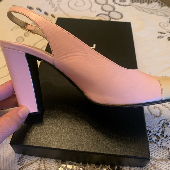 Chanel 60s 70s Two-Tone Slingbacks 6.5 N Pink - Picture 14 of 16